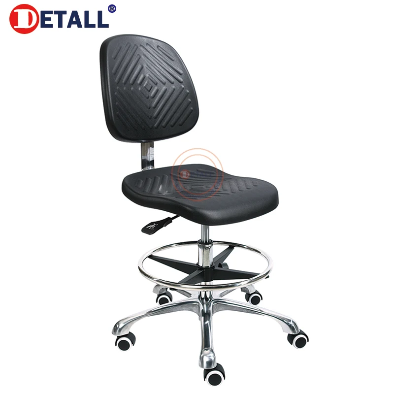 factory Anti-static swivel lift pu chair with esd steel castors