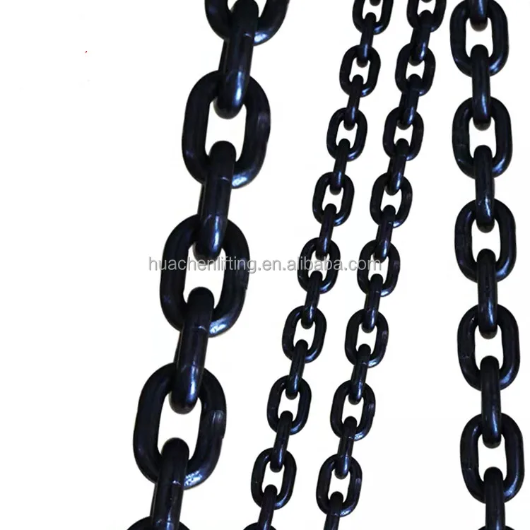 Factory Sale G80 Black Binder Chain Double Eye Grab Hooks 8mm Steel Zinc Galvanized Finish 6mm Iron Alloy Steel Chain Wheel