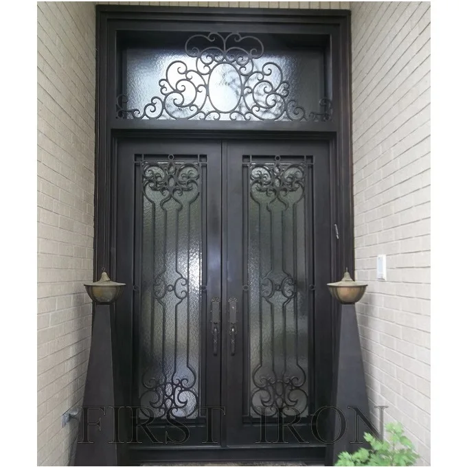 Golden supplier heavy duty hinges steel doors wrought iron pivot steel door