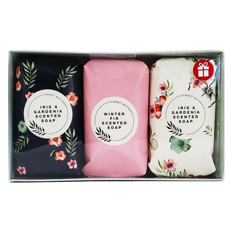 
Luxury Wholesale Vegan Handmade Natural Organic Body Soap Bar Packaging Custom Skincare Toilet Soap Set 
