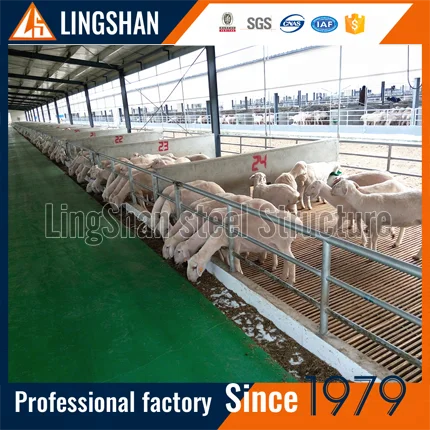 low cost prefabricated steel insulated roof goat sheep shed farming house buildings for sale