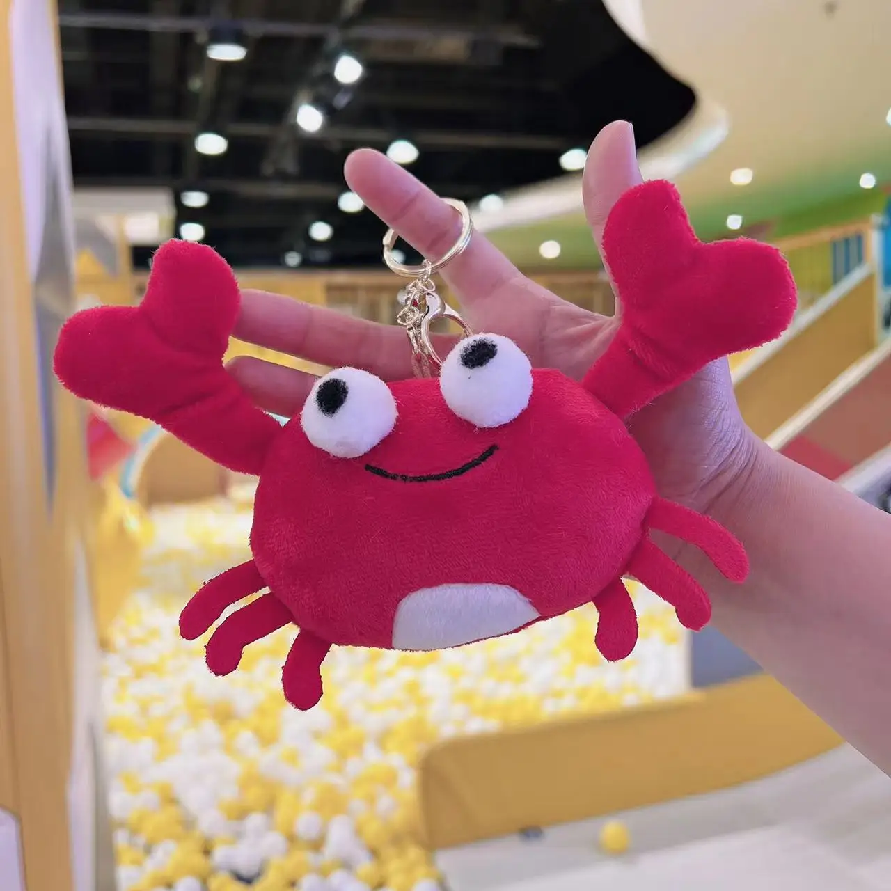 12cm plush keychain toy soft plush crab red Crayfish doll lobster little prawn sea animal Marine plush doll pendant key chain