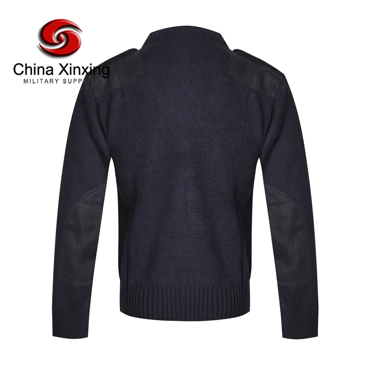 Синяя Ангорская полиция Xinxing, свитер с V-образным вырезом, военный шерстяной акриловый пуловер, свитер