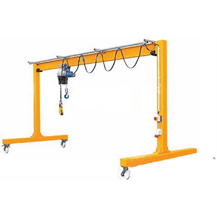 Electric Travelling A Frame Portable 4 Wheels Mobile Mini Gantry Crane For Building