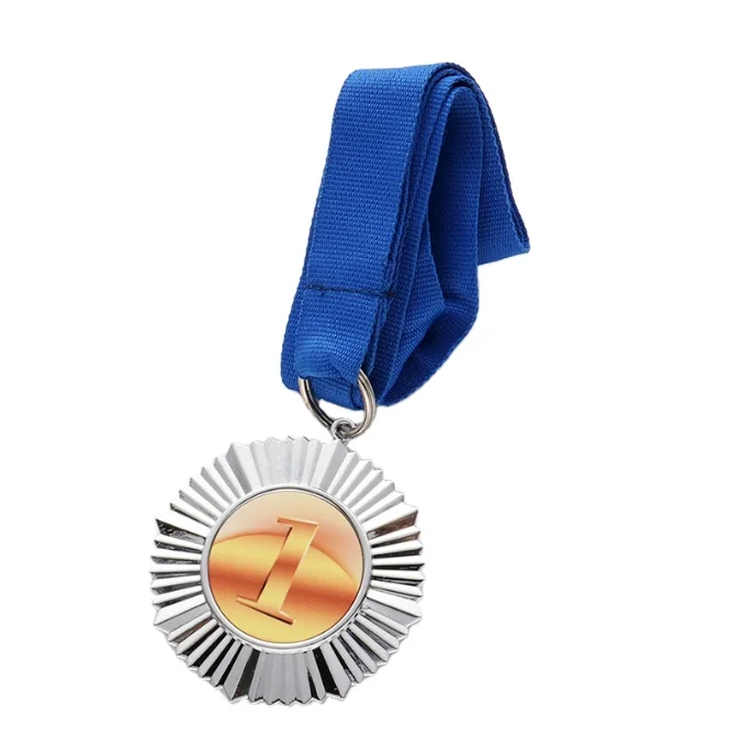 2022 Fancy Wholesale Sublimation Blank Silver Gold Zinc Alloy Award Medal Marathon Running athletic meeting