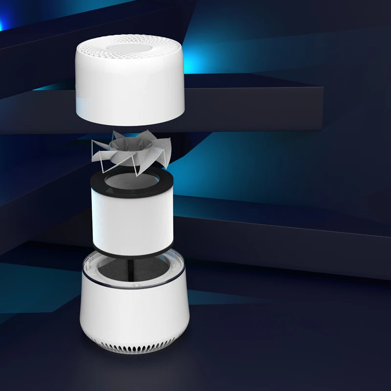 personal desktop activated carbon h13 hepa filter air purifier