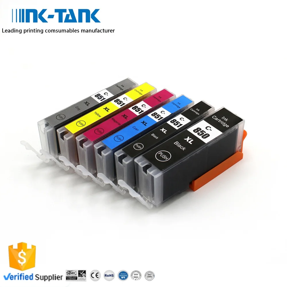 INK-TANK PGI 850 CLI 851 PGI850XL PGI-850XL CLI-851XL CLI851XL Premium Color Compatible Ink Cartridge for Canon PIXMA IP7280