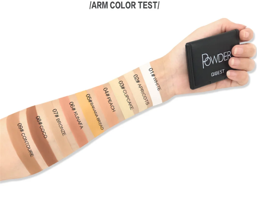 
Wholesale Matte 9 Colors Face Powder Oil-control Waterproof Concealer Makeup Pressed Powder 