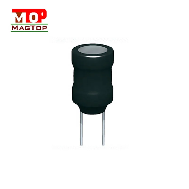 Ferrite Core Power Radial Leaded Fixed Inductors/black shielded radial drum core inductor 10mh for PCB (1600147165256)