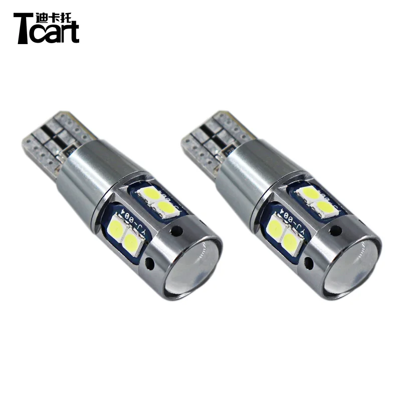 Tcart auto car position indicator light T10 168 12v 3030 9 leds canbus error free car led interior trunk bulbs storage box lamp
