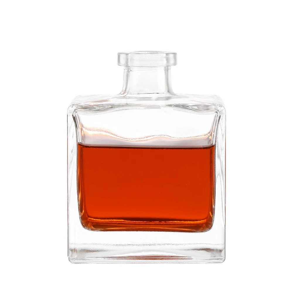 Wholesale 450ml Square Honey Jar Sauces Juice Cosmetic Aroma Diffuser Wine Vodka Whisky Rum Brandy XO Spirits Glass Bottles