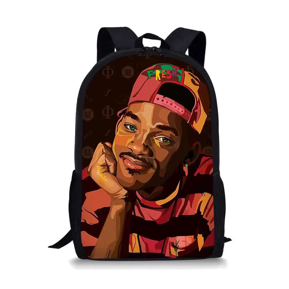 African American Women Art Afro Queen School Backpack Bookbag Teenager School Bags for Girls Wholesale Custom Print Bag
