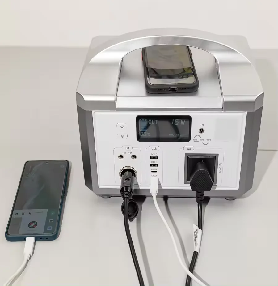 600W Rechargeable lithium ion battery Solar Panels Portable Power Station AC DC USB Quick Charge Solar Generator