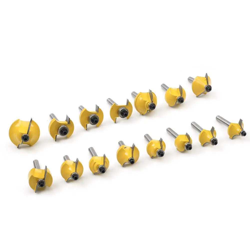 Alpha 100 pcs solid carbide router bits wood 1/4' diameter shank cnc wood shaper router bits