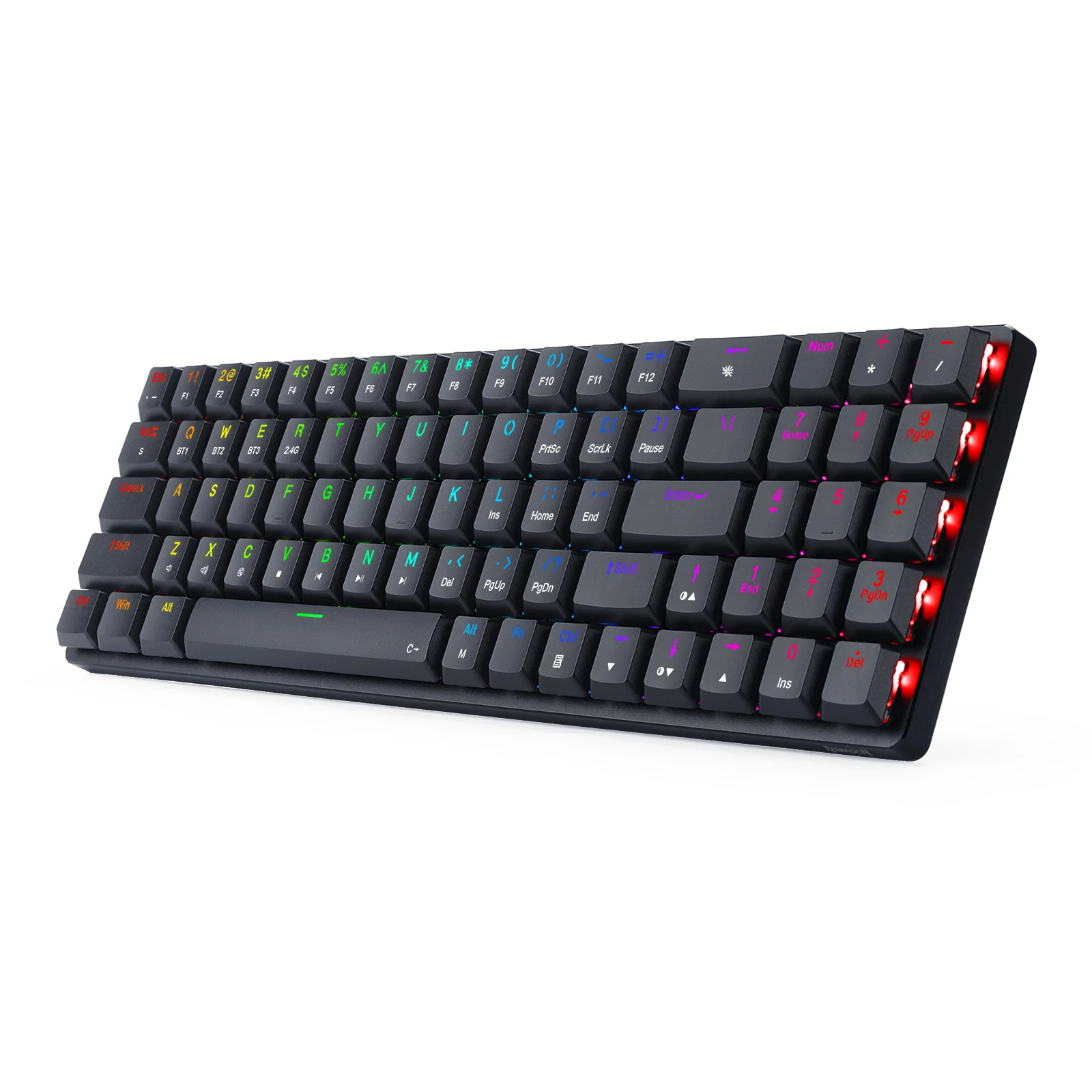 Redragon K626P-KBS Ashe Pro RGB Backlight 78 Keys Tri-Mode Wired Wireless Hot Swap Gaming Mechanical Keyboard