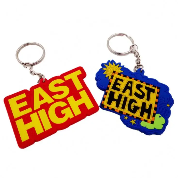 OEM Wholesale Soft PVC Rubber Letter Keychain