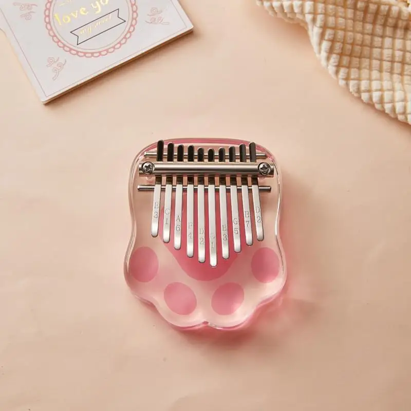 transparent acrylic kalimba 10 key personalizado for kids