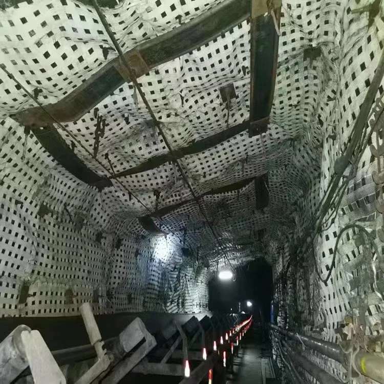 quality road construction material fiberglass geogrid Polyester Mine Geogrid  used slope protection  Mine safety protection