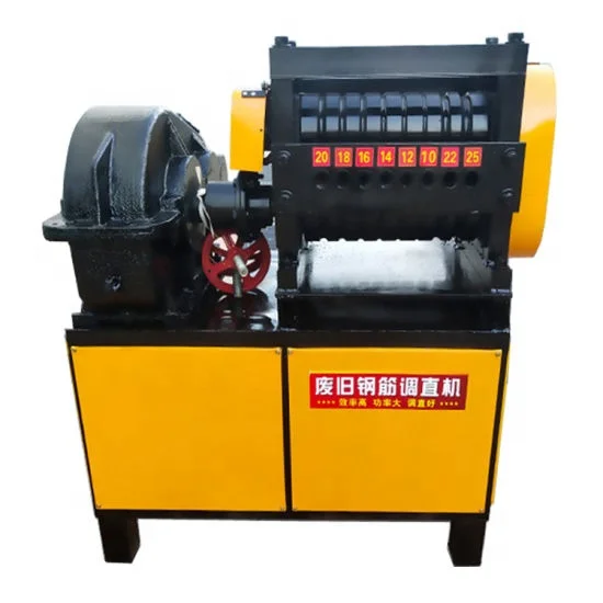 China Manufacture Waste Rebar Straightening Machine 6-14mm Used Rebar Bar Straightener Machine