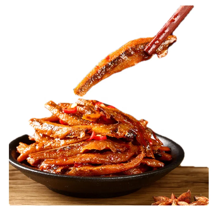 
chinese special chilli spicy flavor seafood crispi snack fish 