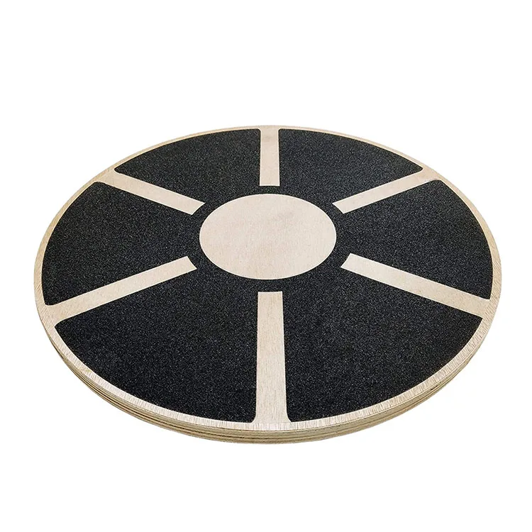 Full Body Exercises Non-Slip Round Wooden Wobble Balance Board Core Trainer With 360 Rotation For Stability Training