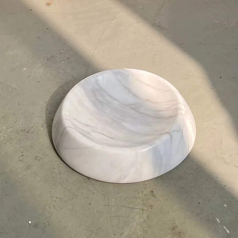 Luxury Black White Green Yellow Pink Onyx Marble Stone Stoneware Dog Pet Feeded Bowl For Dog Cat Puppy And Pet