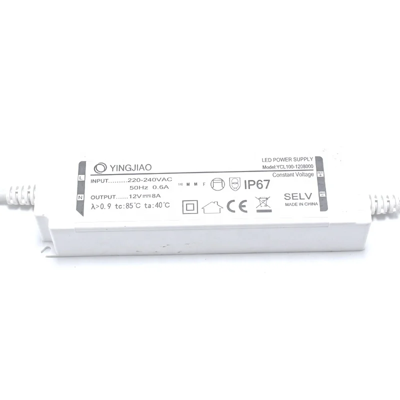 Plastic Housing Constant Current LED Driver 100W OEM Factory IP67 IP68 LED Lighting Power Supply