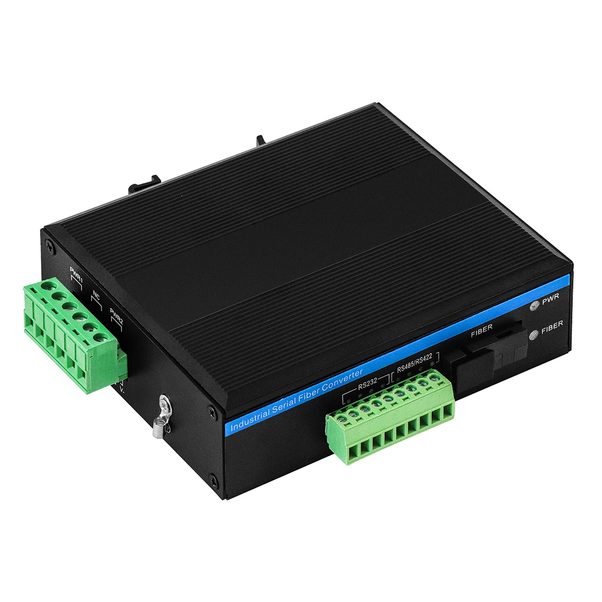Fiber Modem to RS232 RS422 RS485 Serial Fiber Media Converter Din Rail
