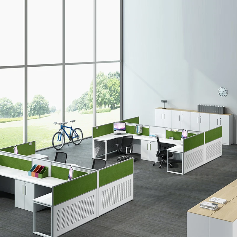 office building material partition wall panels modular call center screen  Acoustic workstation