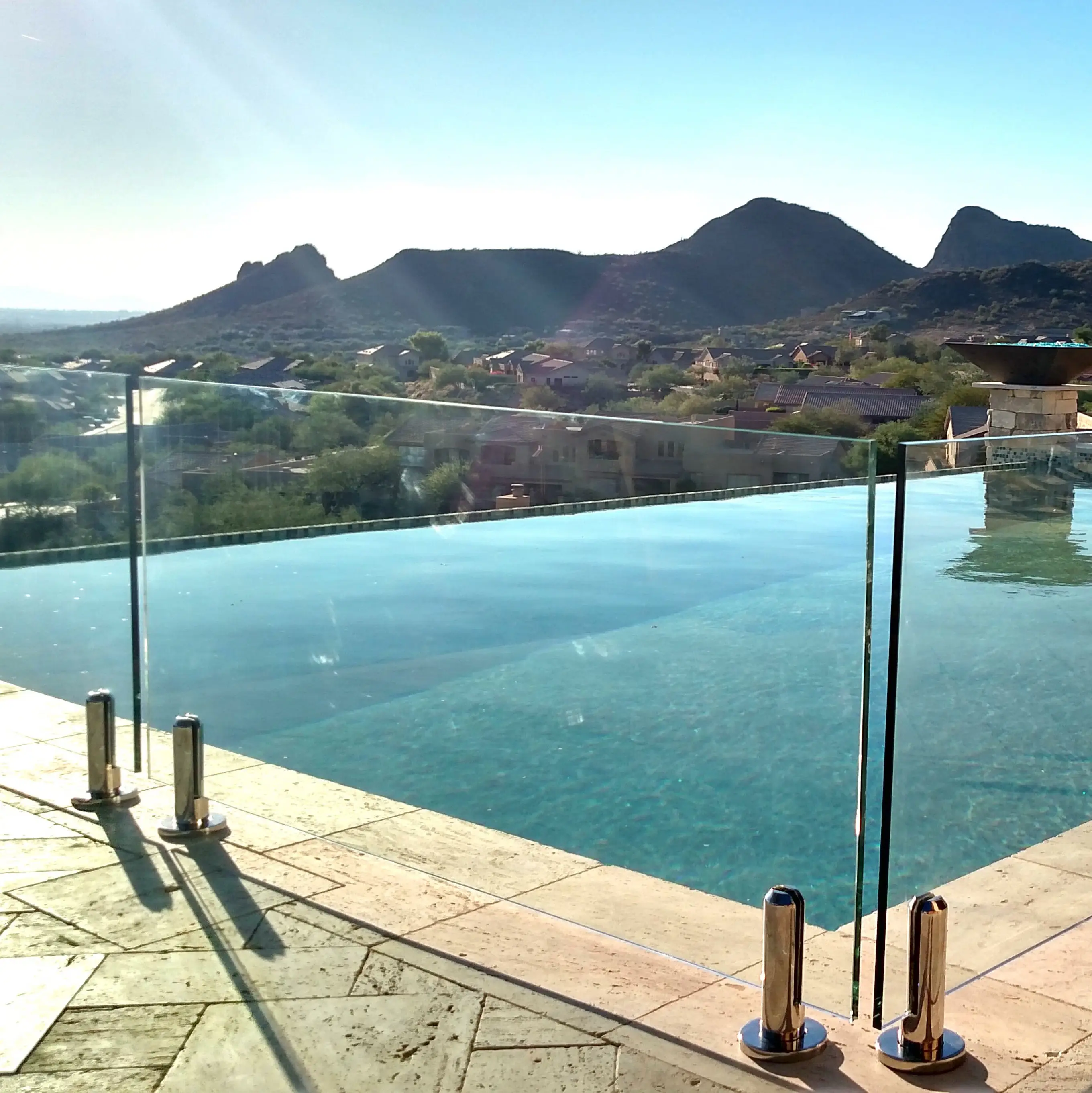 Manufacturer wholesale tempered laminated swimming pool glass fence deck glass railing panels