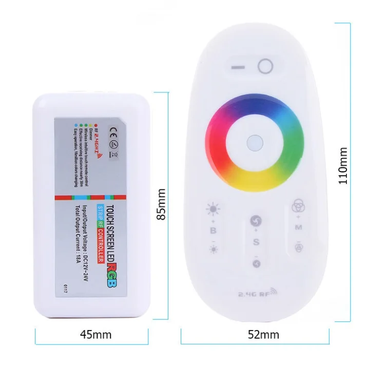 Беспроводной 2 4g сенсорный экран дистанционного управления мини-диммер RF RGB RGBW светодиодный контроллер для светодиодной ленты