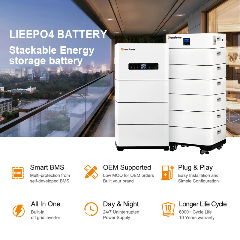 All in one inverter lithium battery Solar Energy Systems 48v 10kw 11kwh Stacked Module Energy Storage Home Solar Energy System