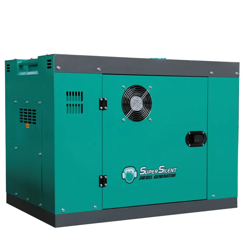 hot sale super portable slient factory cheap price high efficiency 12 kw 15kva 3 phase power plant diesel generator for home