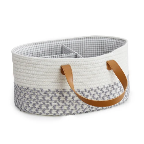 Китайский завод, Лидер продаж, корзина для подгузников Amazon, сумка для мам с ручками из ПУ