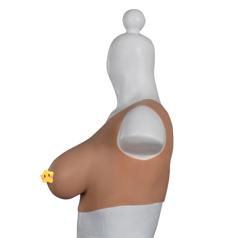 Round Neck Crossdressing Wearable Woman Sexy Cup S Huge Rubber Silicone Breast Realistic Boobs