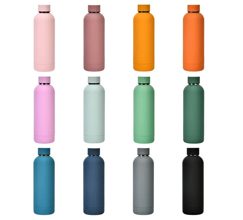 500ML Stainless Steel Vacuum Insulated Water Bottle Double Walled Reusable Metal Water Bottle Sports Flask