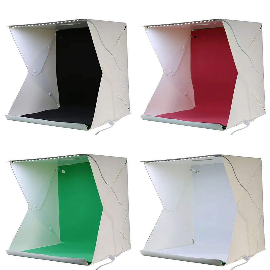 4 kinds of background portable LED mini photo studio accessories light box  Photography Studio for mobile or camera with 30cm