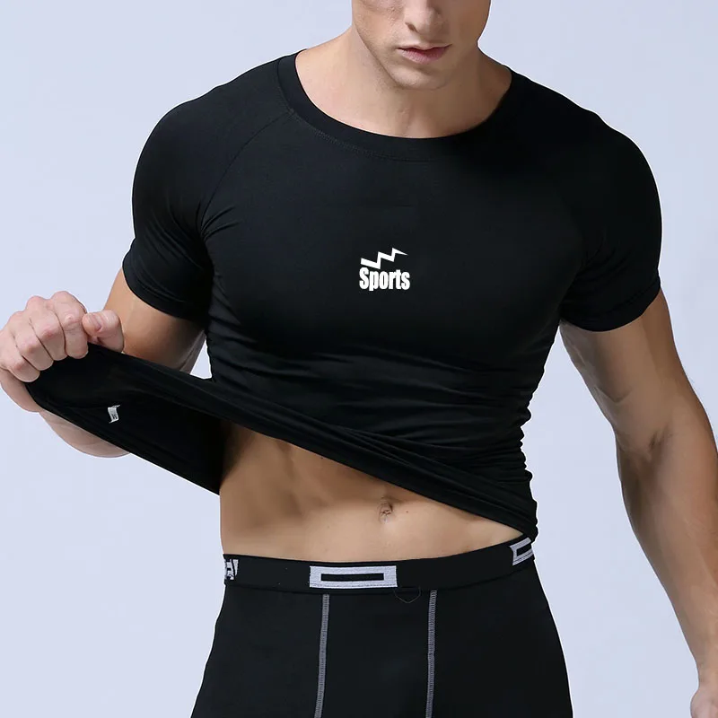High Quality Mens T Shirt Casual Custom T-Shirt Printing Sport Gym Spandex Cotton Plain Black T Shirt OEM Wholesale