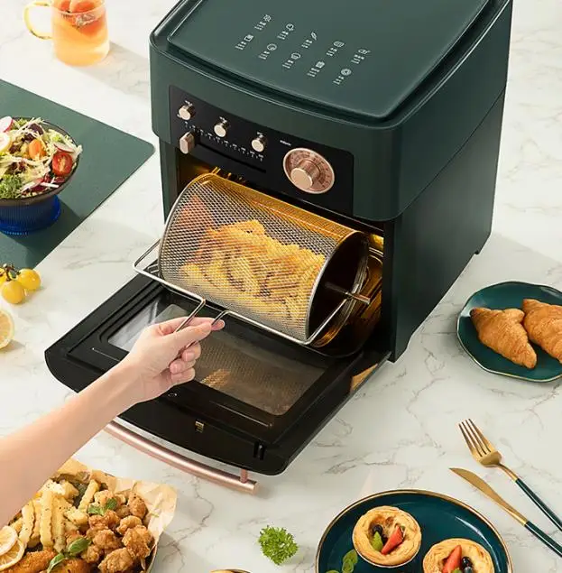 11 in 1 Commercial 15L Large Capacity Multi-function Super Hot Air Heated Air Flyer CNC Oil-free Air Fryer