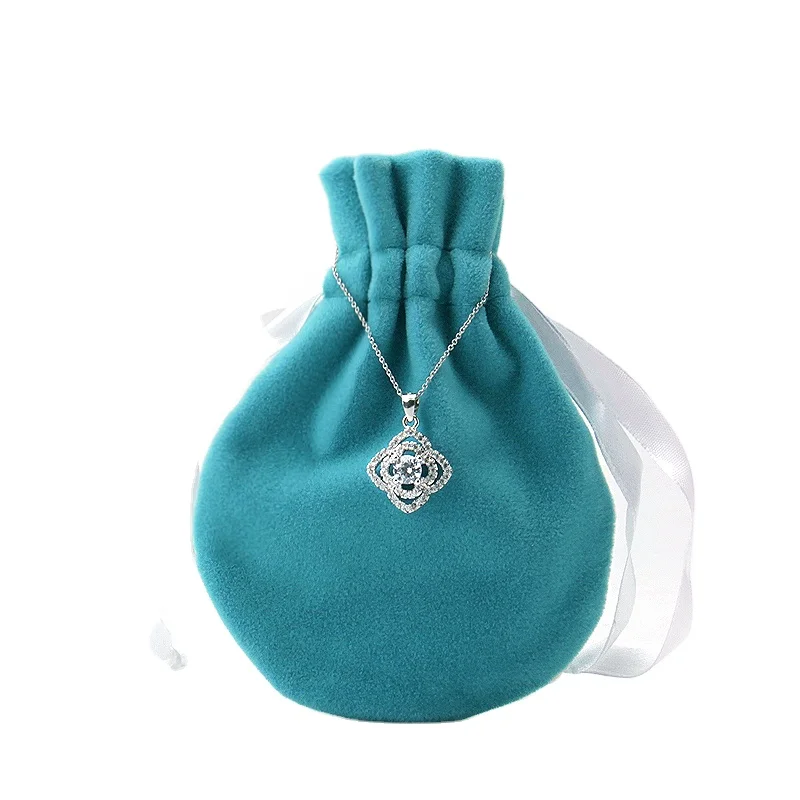 FSD wholesale custom drawstring jewelry bag velvet pouch with logo wholesale jewelry pouch for ring bangle bracelet