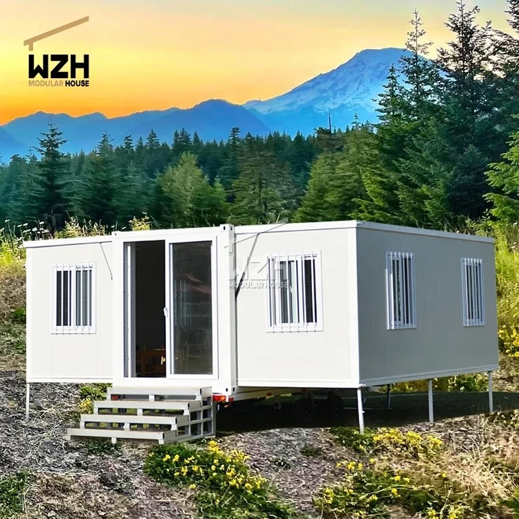 Folding Prefabricated Steel Frame House Modular Homes 1-4 Bedroom Container Home From China With Video Technical Support