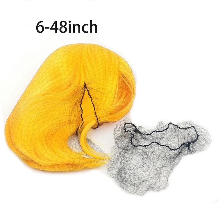 Black White Nylon Hair net Invisible Soft Elastic Lines Big Net Hairnets for packing wigs and hair extension