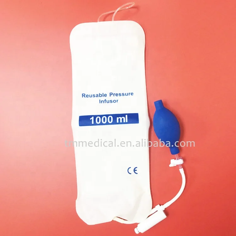 Medical Reusable Tpu Coated Nylon High Pressure Infusion Bags 500Ml 1000Ml 3000Ml