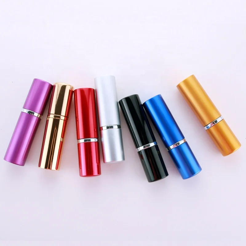 Glass Bottles For Personal Care 5ml Small Size Aluminum Perfume Atomizer Bottles Colorful Travel Portable Refills Container