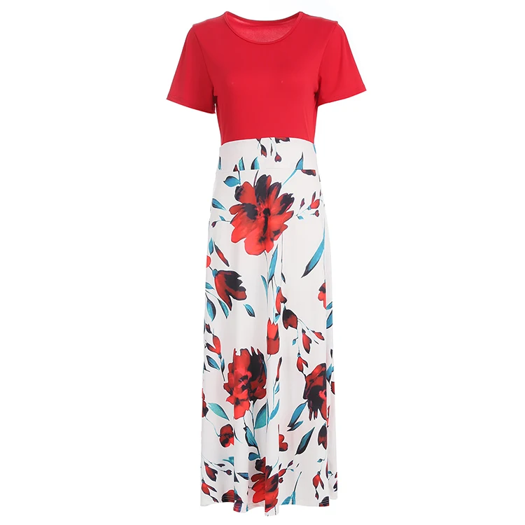 Wholesale Cheap Fat Woman Clothes Print Fashion Plus Size Party Dresses