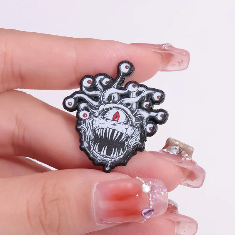 Punk Skull Gothic Enamel Pins Terror Eyes Head Lapel Badge Hat Backpack Brooches Jewelry Shirt Clothes Collar Pin Jewelry Gift