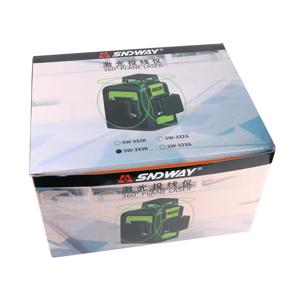 
Лазерные уровни SNDWAY 360 Зеленый уровень 3D самовыравнивающиеся Вертикальные Горизонтальные поворотные лазеры 12 линий красный свет 
