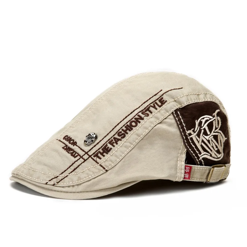 Cowboy classic Vintage beret hat french style customize fashion plaid ivy cap beret hat for men