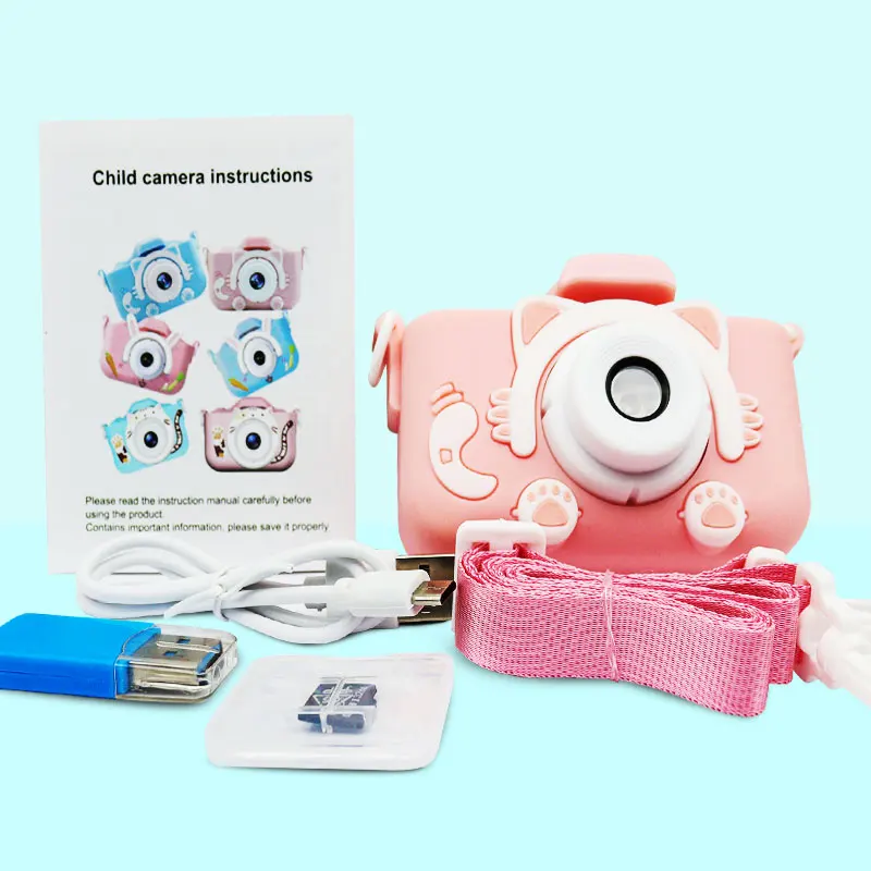 Games Camera Toys Shockproof Cute Shape Cam Video Recorder Function Mini Digital Camera 2.0 IPS Screen 1080P HD Children Gift