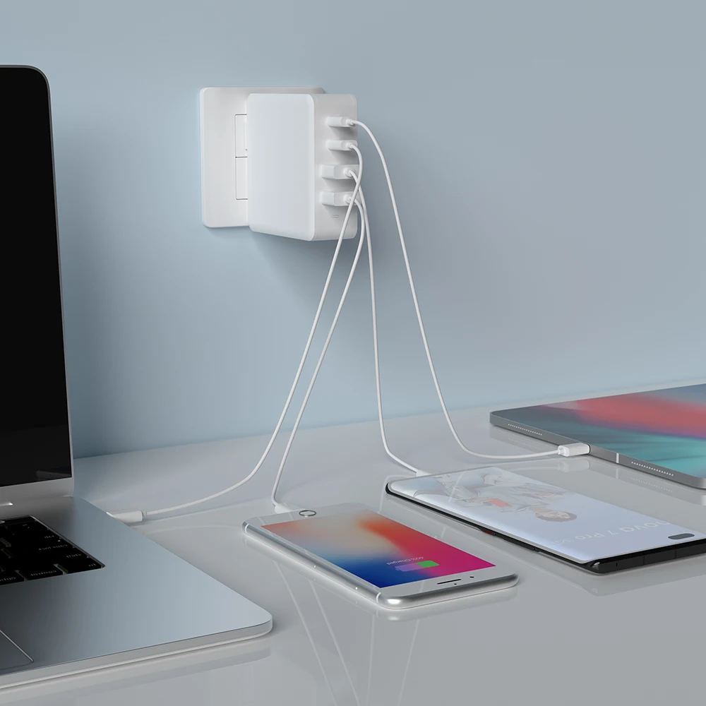 Большая сила Великобритании/ЕС/США Plug 65 Вт 100W 120W 150W Ган PD USB-C зарядное устройство для мобильного телефона ноутбука быстрое